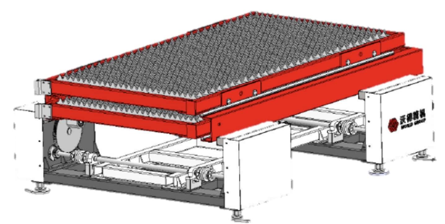 Mesa cambiante para la m&aacute;quina de corte por l&aacute;ser