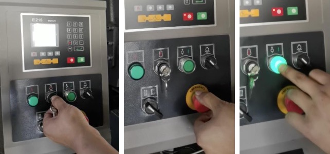 panel de control hidr&aacute;ulico de la m&aacute;quina de corte NC